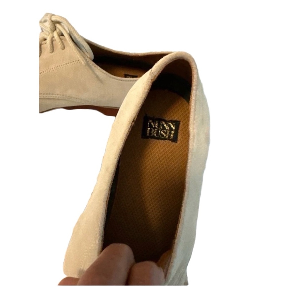 Nunn Bush Beige Suede Derby Oxfords - Picture 4 of 6
